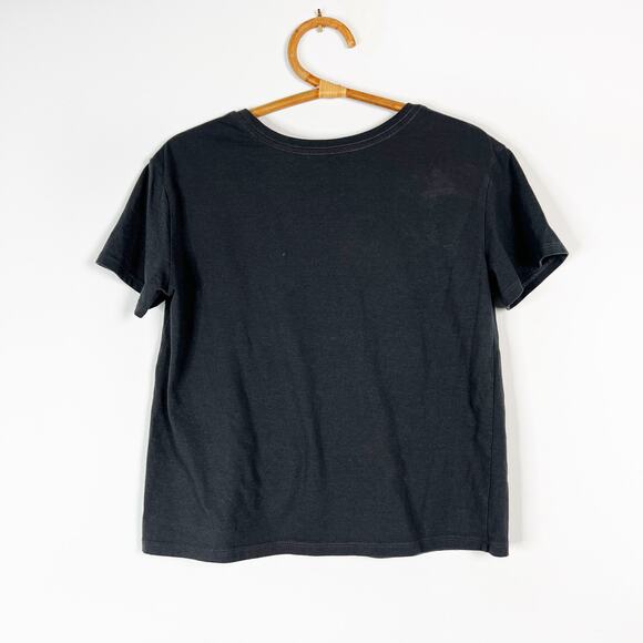 Disney Princesses Black Cropped T-Shirt Size Large - Picture 2 of 3